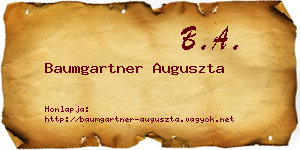Baumgartner Auguszta névjegykártya